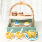 Wooden Tea Party Set For Little Girls Pretend Play For Girls Kids Age 3-6