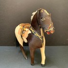 Vintage Model Horse Realistic Figure Real Hair Glass Eyes Saddle 10  Damage Read