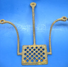 Pair  Antique Cast Iron Horse-drawn Buggy   Wagon Steps  Diamond Pattern