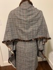 Vintage Glen Plaid Wool Dress With Matching Stole  Size 8