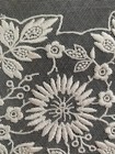 Antique 1910 s Net Lace Embroidered W Large Sunflowers 46  Long X 7 5  W
