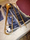 Vintage Conn  Trombone Brass Bell  With Mouthpiece   Hard Case