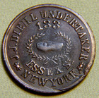 1863 Patriotic Civil War Token - J  J  Diehl Undertaker  New York - Item 1444