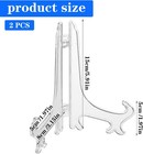 2 Pack 6  Clear Acrylic Display Easel Stands Folding Plate Book Picture Holder