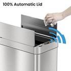 18 Gal  Stainless Steel Wings Open Sensor Trash Can With Absorbx Odor Filter