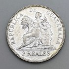 1894 Guatemala 2 Reales Au Km 167 Silver  835 Almost Uncirculated Seated Justice