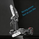 6-inch Mini Chain Saw With Rechargeable Battery Adjustable safety Homes Gardens