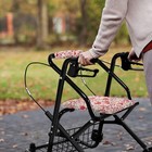 Pink Floral Rollator Walker Cushions  Backrests   Covers For Seniors