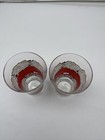 2 Vintage Coca-cola Flared Drinking Glasses - Floral bamboo- Coke Tumblers
