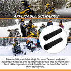 Black 8  Rubber Snowmobile Grips For Cat Polaris Skidoo Yamaha 7 8   Handlebars