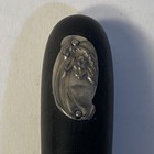 Antique Victorian Boot Button Hook Ornate Metal Decoration On Ebony Wood Handle