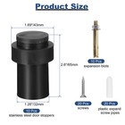 10pcs 2 6  Door Stopper Stainless Steel Floor Door Stop With Rubber Bumper