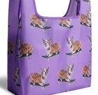 2 Pack- Corgi Dogs Purple      Tote Bags New Valentine s Gift Shopping Free Ship