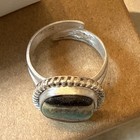 Black Jack Turquoise Ring Navajo Southwestern Adjustable Sterling Silver