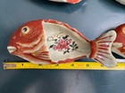 Set Of 4 Antique Japanese Porcelain Chop Stick Gold Fish Dishes Meiji