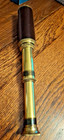 Atq  vtg Mariners Pocket 3 Draw Telescope  Spyglass Leather And Brass 4 5-10 5 