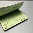 Vtg The American Savings   Loan Bank Passbook 1970s Closed Embossed Banking Prop