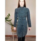 Vintage 80s 90s Sue Wong Dark Green Floral Applique Military Jacket Womens Xs