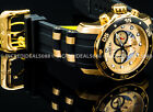 Invicta Mens Pro Diver Scuba Chronograph 18k Plate Dial Strap Elegant Gold Watch