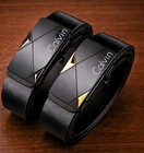 Men   s Automatic Buckle Belt Luxury Black Leather Ratchet Waist Belt Gift