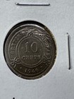 1946 British Honduras 10 Cents Silver Coin Low Mintage Damaged