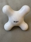 Vintage Porcelain Hot - Cold Cross Sink Knobs Faucet Handles With Brass Bases