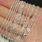Wholesale Lots 10pcs 2mm 925 Sterling Silver Plated Wave Chain Necklace 16 -30 