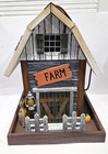 New Rustic Wooden Birdhouse Farm Barn Country Folk Art 9 75    T X 7 75  W