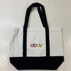 Ebay Canvas Tote Bag Color Logo Black Straps Green Nylon Shipping Ebayana