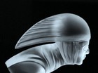 French Art Deco   Racer   Glass Car Mascot Sculpture 1930  H hoffmann