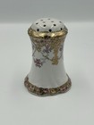 1920 s Nippon Hand Painted Gilded Floral 4 Inch Porcelain Hat Pin Holder