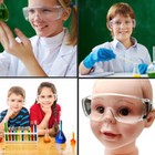 Kids Safety Glasses Clear Lens Color Temple Child Size Small Shooting  age 4-13 
