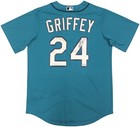Seattle Mariners Ken Griffey Jr  Signed Teal Nike Jersey Size M Beckett Wit