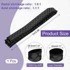 3 3ft 18mm Dia 1 8 1 Heat Shrink Tubing For Fishing Rods  Black