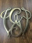 Vintage Geo Washington Cypher Bicentennial Brass Trivet 76-6