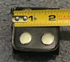 Double Wide Police Belt Keeper Chrome Snap Leather
