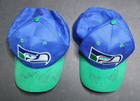Seattle Seahawks - Set Of 2 Autographed   Signed Snap Back Hats - 1990 s Era