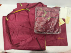 Samantha Brown Luggage - 6 Piece Travel Survival Kit Pouches - Burgundy New Rare