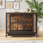 32 8  Dog Crate Furniture 2 Sliding Doors Thick Iron Frame Indoor Pet Kennel