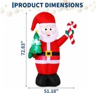 6 Ft Christmas Inflatable Blow Up Santa W  Tree Led Light Weatherproof Outdoor