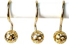 Chictie Gold Shower Curtain Hooks Rings set Of 12 Brass Decorative Bling Metal