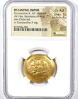 Constantine X Christ Gold Av Histamenon Nomisma 1059-1067 Ad - Ngc Choice Au