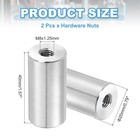 2pcs 304 Stainless Steel M8x1 25mm Round Coupling Nuts  0 79x1 57  odxh 