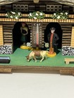 Vtg German Wood Weather House Station Thermometer Barometer Man Woman Cow Nr  11
