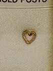 Yellow Gold Fill Small Heart Baby 14k  Post Back Earrings