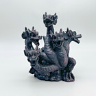 Five  5  Headed Dragon Smoke Breathing Mythical Incense Burner  8-1 2  Tall