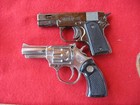 A Set Of Gas Lighters In The Shape Of A Pistol  2 Pieces  And A Grenade