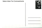 Native American Ten Commandments  Indian Rules Eagle Great Spirit Etc - Postcard