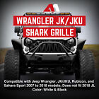 American Modified Front Shark Grille For 2007 To 2018 Jeep Models  White   Black