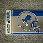Detroit Lions Nfl Bumper Sticker 12x3  Wincraft Vintage Usa Silver Honolulu Blue
